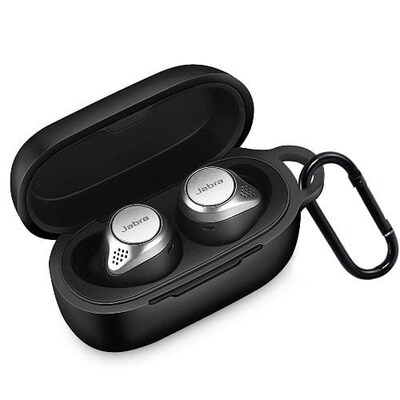 SaharaCase Silicone Case for Jabra Elite 85t Earbuds, Black (HP00023)