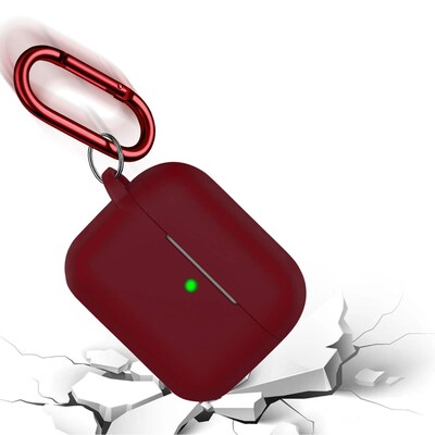 SaharaCase Silicone Case for Apple AirPods 3 (3rd Generation 2021), Burgundy (HP00074)