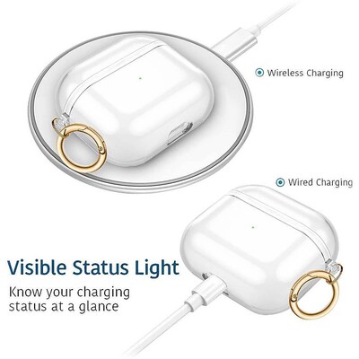 SaharaCase Hybrid Flex Series Case for Apple AirPods 3 (3rd Generation), Clear (HP00076)