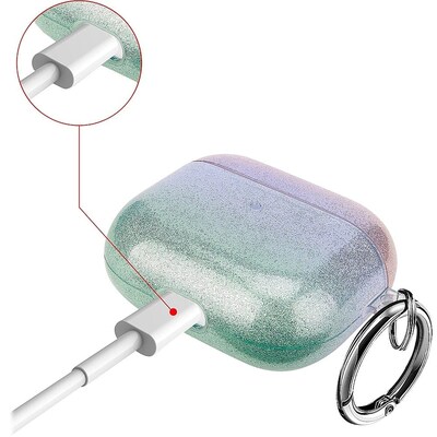 SaharaCase Sparkle Series Case for Apple AirPods 3 (3rd Generation), Blue/Green (HP00089)