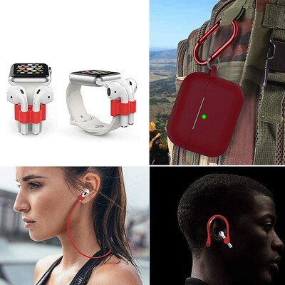 SaharaCase Silicone Accessories Kit for Apple AirPods 3 (3rd Generation), Red (HP00098)