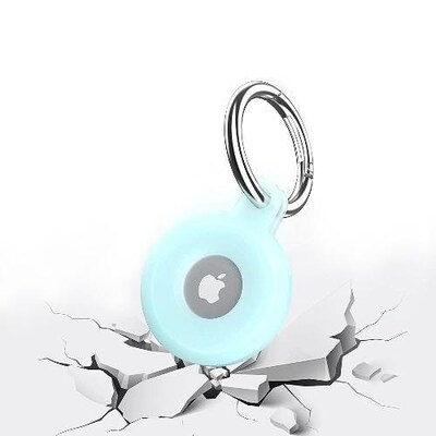 SaharaCase EasyClip Silicone Case for Apple AirTag, Glow Blue (AT00003)
