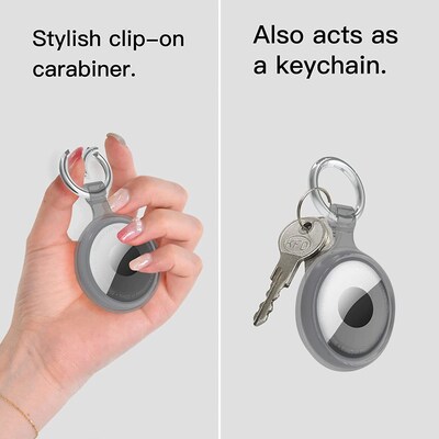 SaharaCase Hybrid Flex Case for Apple AirTag, Black (AT00007)