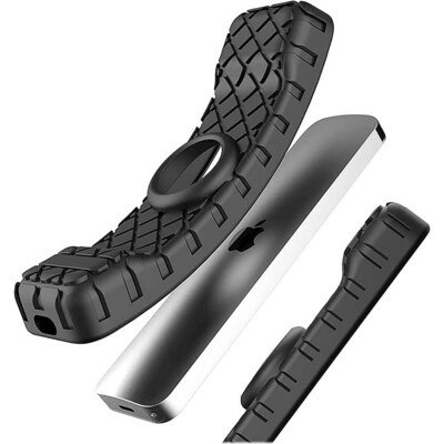 SaharaCase Apple TV 4K Remote Silicone Case for Apple AirTag, Black (AT00010)