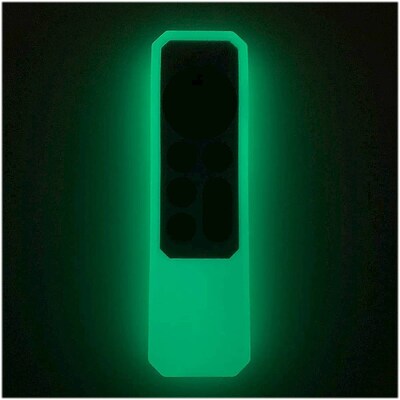 SaharaCase Apple TV 4K Remote Silicone Case for Apple AirTag, Green Glow (AT00011)