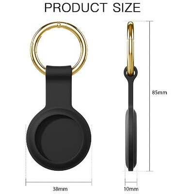 SaharaCase Liquid Silicone Case for Apple AirTag, Black (AT00013)