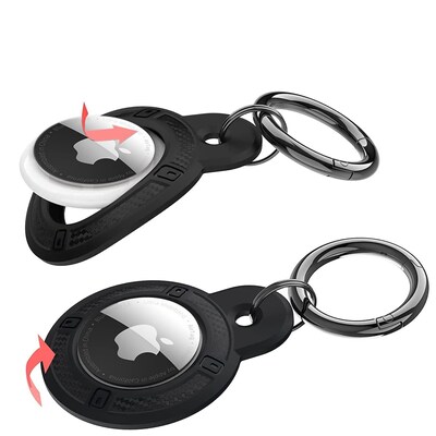 SaharaCase Hard Shell Case for Apple AirTag, Black (AT00021)