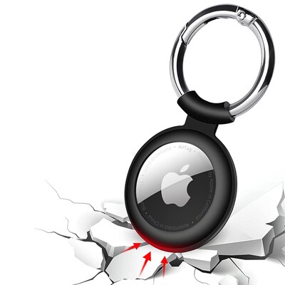 SaharaCase Silicone Case for Apple AirTag, Black/White/Red/Blue, 4/Pack (AT00022)