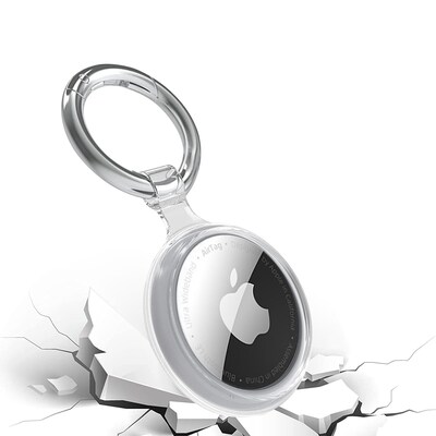 SaharaCase Hybrid Flex Case for Apple AirTag, Black/White/Blue/Red, 4/Pack (AT00023)