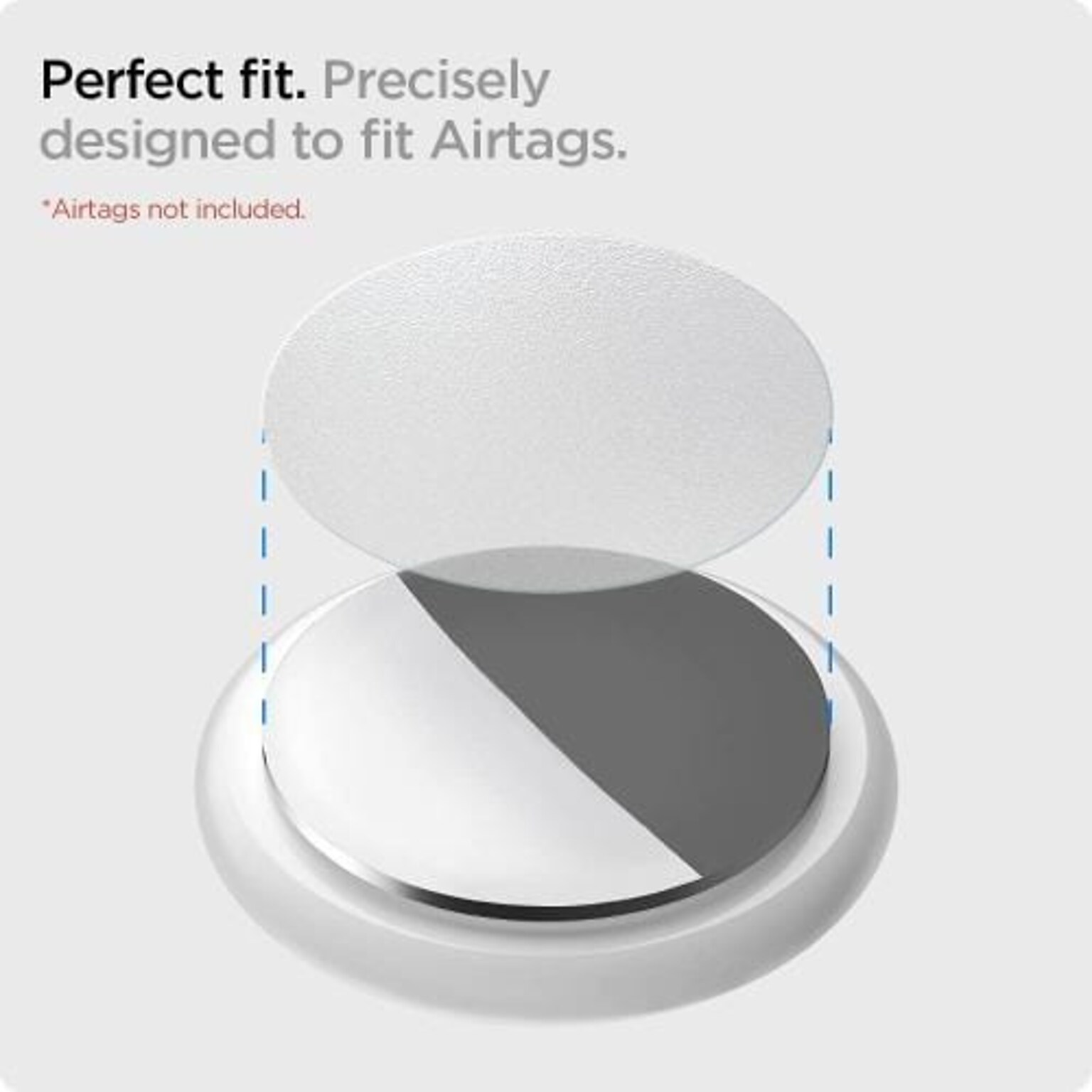 SaharaCase Flexon Film Protector for Apple AirTag, Clear, 4/Pack (AT00029)