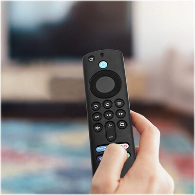 SaharaCase Amazon Fire TV Stick 4K (3rd Gen) Remote Silicone Case for Apple AirTag, Black (AT00039)