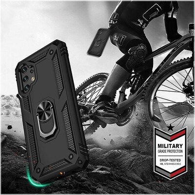 SaharaCase Military Kickstand Series Case for Samsung Galaxy A13 4G and A13 LTE, Black (CP00063)