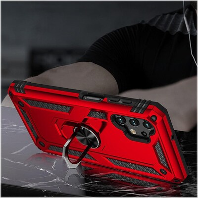 SaharaCase Military Kickstand Series Case for Samsung Galaxy A13 4G and A13 LTE, Red (CP00064)