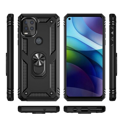 SaharaCase Military Kickstand Case for Motorola Moto G Stylus 5G, Black (CP00089)