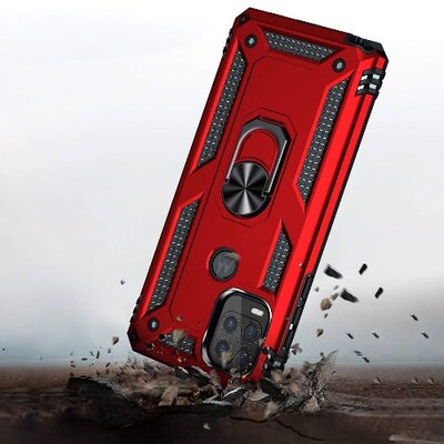 SaharaCase Military Kickstand Case for Motorola Moto G Stylus 5G, Red (CP00090)