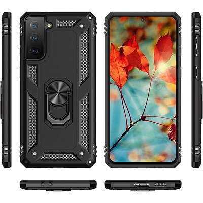 SaharaCase Military Kickstand Series Case for Samsung Galaxy S21 FE 5G, Black (CP00094)