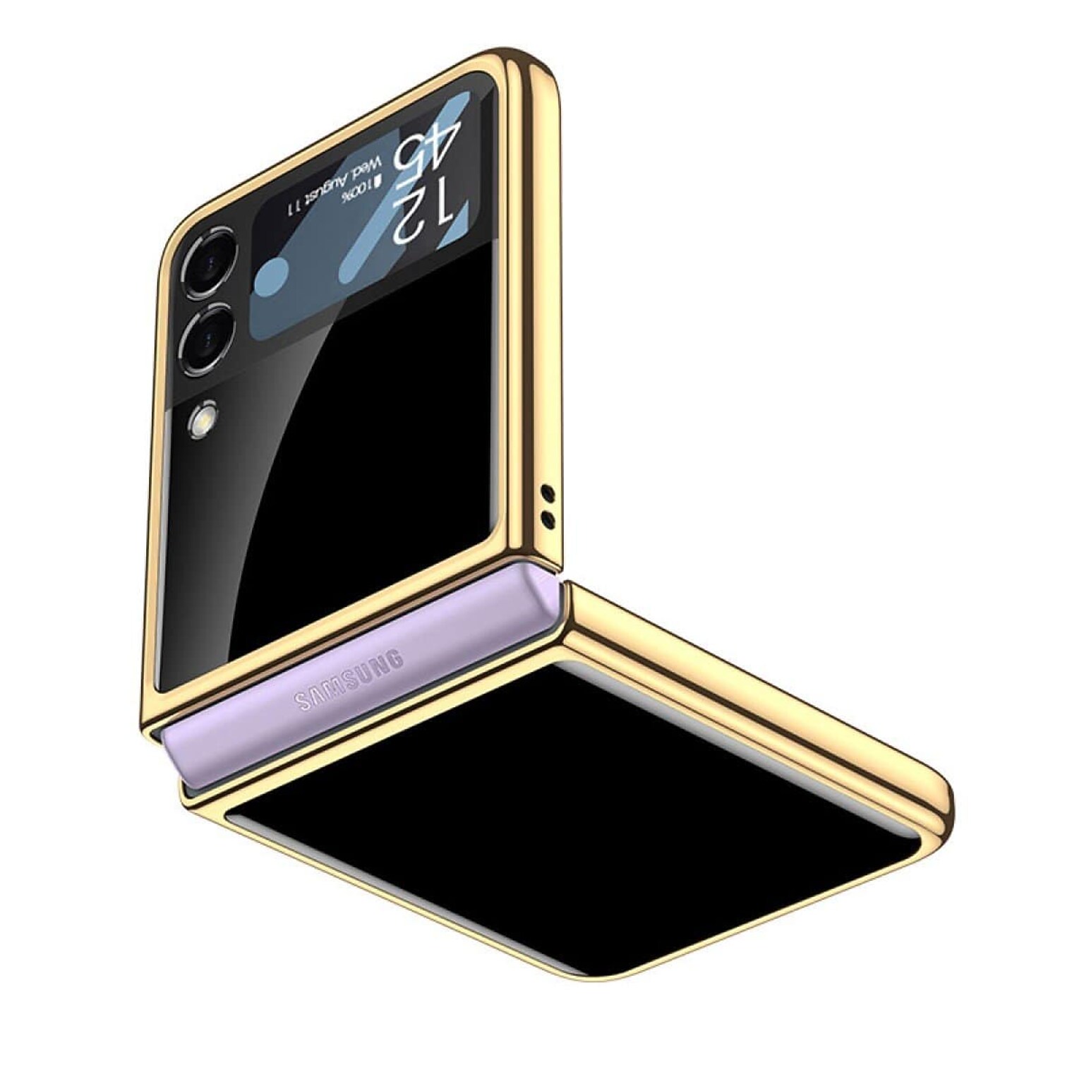 SaharaCase Marble Series Case for Samsung Galaxy Z Flip3 5G, Black/Gold (CP00102)