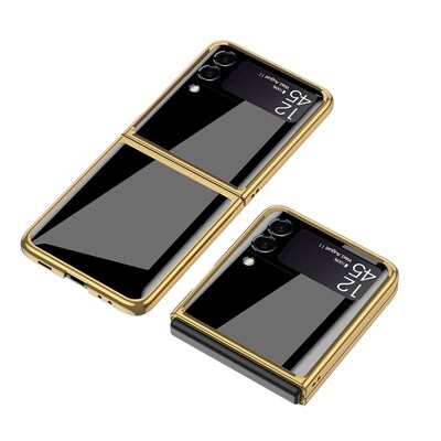 SaharaCase Marble Series Case for Samsung Galaxy Z Flip3 5G, Black/Gold (CP00102)
