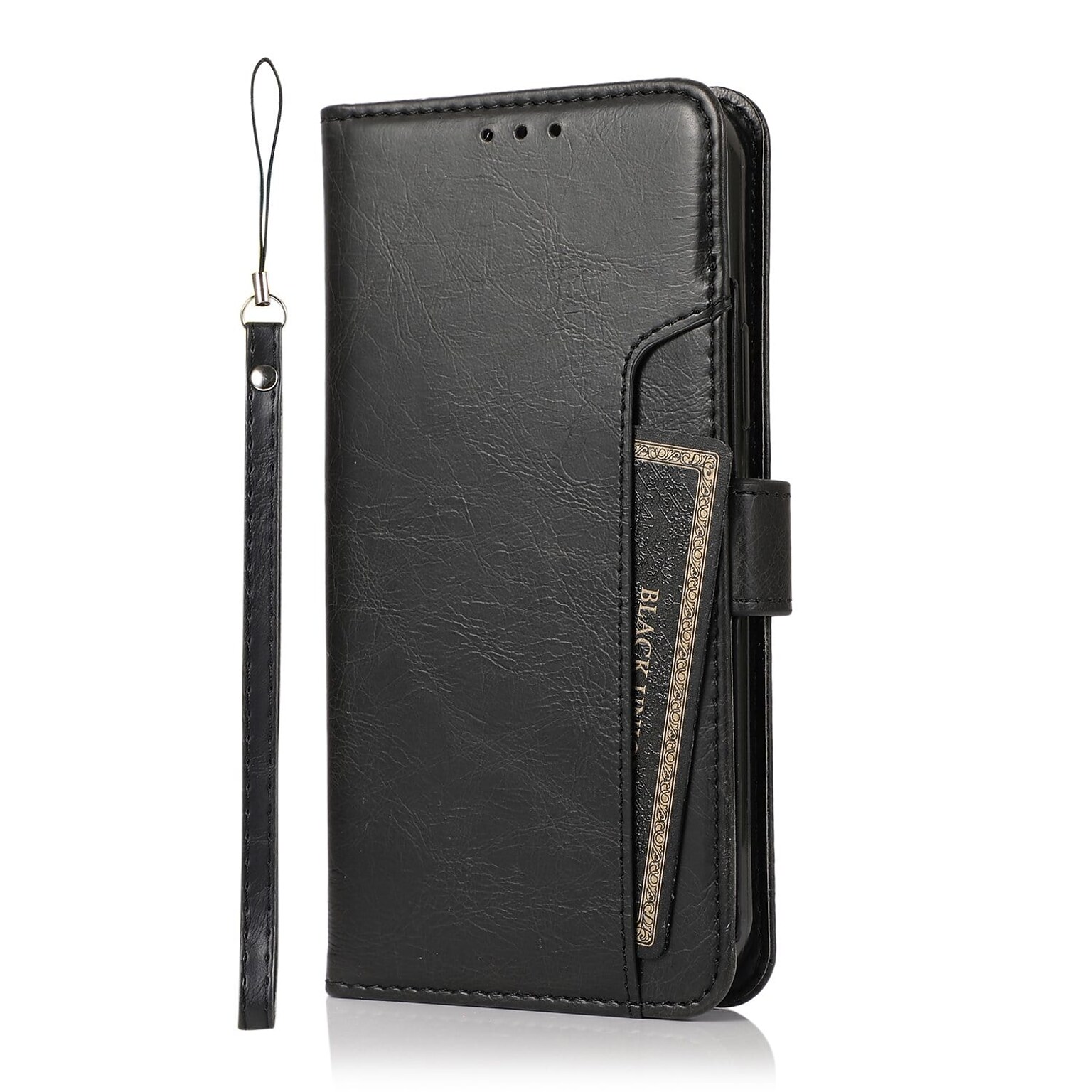 SaharaCase Folio Wallet Case for Apple iPhone 13 and iPhone 14, Black (CP00139)