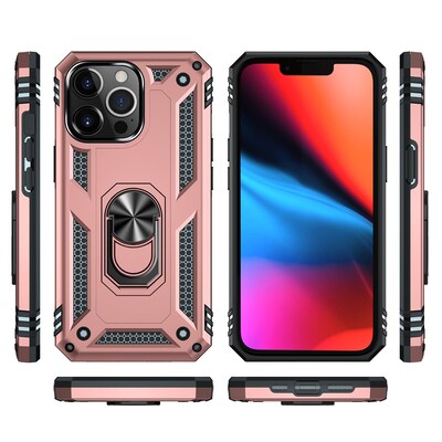 SaharaCase Kickstand with Belt Clip Case for Apple iPhone 13 Pro, Rose Gold (CP00146)