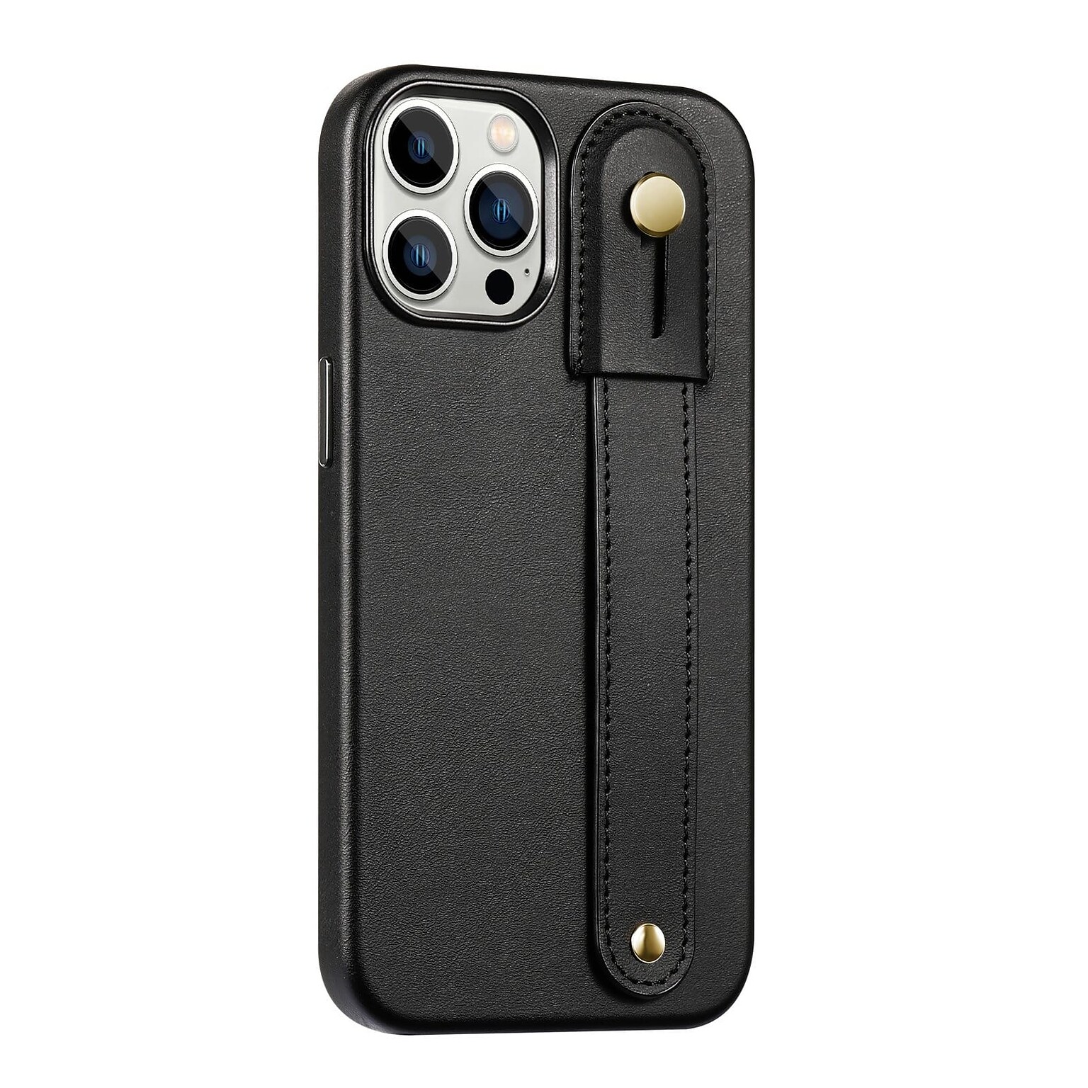 SaharaCase FingerGrip Series Case with Strap for Apple iPhone 13 Pro, Black (CP00155)