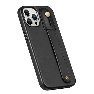 SaharaCase FingerGrip Series Case with Strap for Apple iPhone 13 Pro, Black (CP00155)