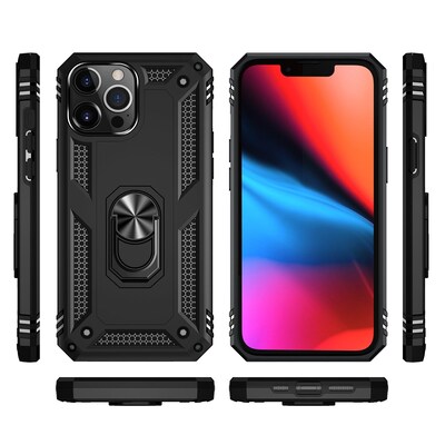 SaharaCase Kickstand with Belt Clip Case for Apple iPhone 13 Pro Max, Black (CP00159)