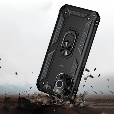 SaharaCase Kickstand with Belt Clip Case for Apple iPhone 13 Pro Max, Black (CP00159)