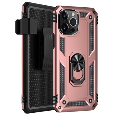 SaharaCase Kickstand with Belt Clip Case for Apple iPhone 13 Pro Max, Rose Gold (CP00160)