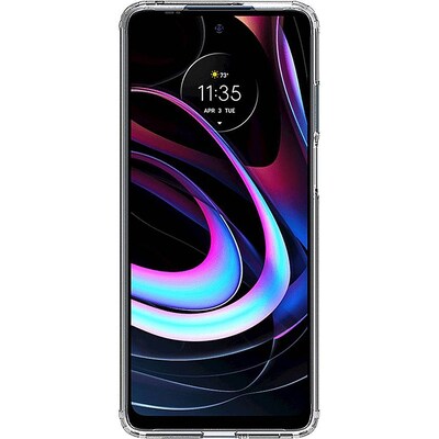 SaharaCase Hybrid-Flex Hard Shell Series Case for Motorola Edge (2021), Clear (CP00171)