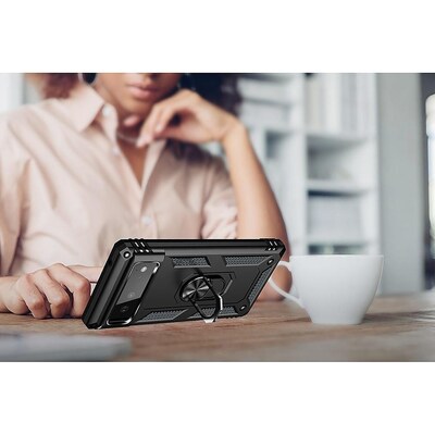 SaharaCase Kickstand with Belt Clip Case for Google Pixel 6, Black (CP00182)