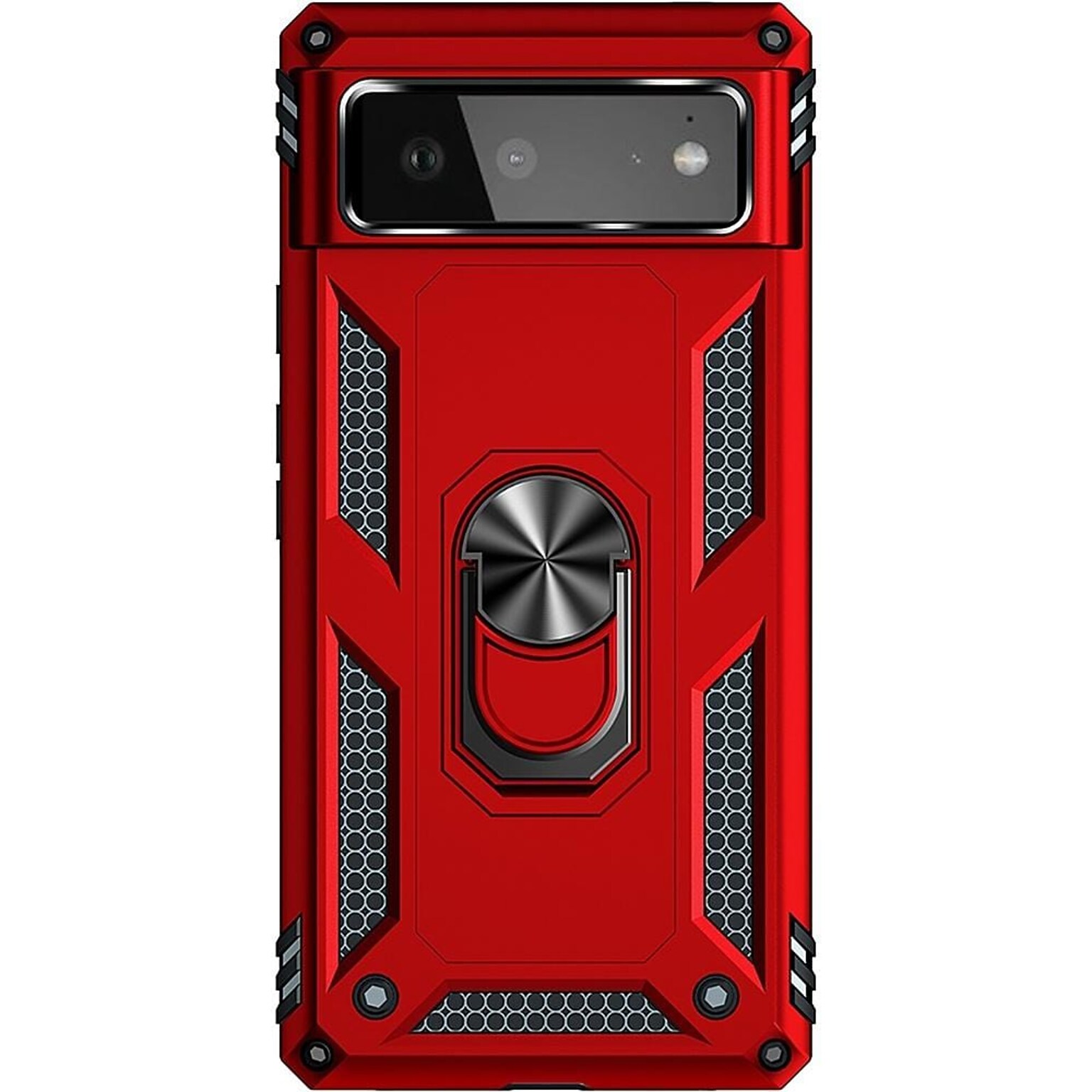 SaharaCase Kickstand with Belt Clip Case for Google Pixel 6, Red (CP00183)
