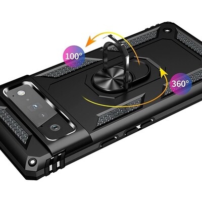 SaharaCase Kickstand with Belt Clip Case for Google Pixel 6 Pro, Black (CP00186)