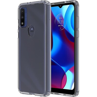 SaharaCase Hybrid-Flex Hard Shell Case for Motorola G Pure and G Power 2022, Clear (CP00188)