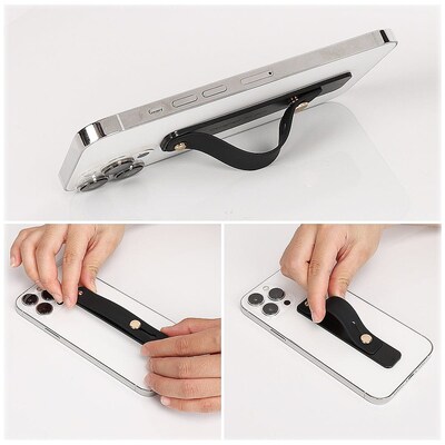 SaharaCase FingerGrip Cell Phone Holder Strap for Most Cell Phones, Black (CP00192)