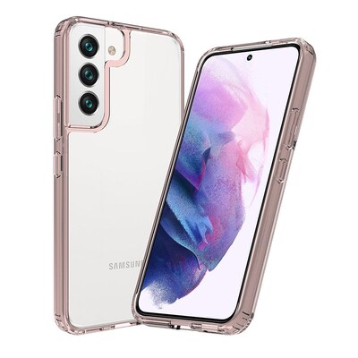SaharaCase Hybrid-Flex Hard Shell Case for Samsung Galaxy S22, Clear/Rose Gold (CP00200)