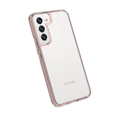 SaharaCase Hybrid-Flex Hard Shell Case for Samsung Galaxy S22, Clear/Rose Gold (CP00200)