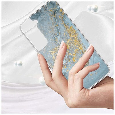 SaharaCase Marble Series Case for Samsung Galaxy S22+ 5G, Blue Marble (CP00208)