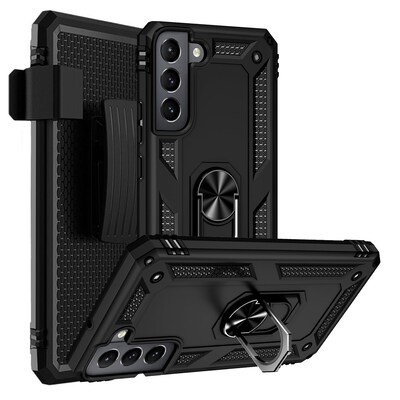 SaharaCase Military Kickstand Series Case for Samsung Galaxy S22+, Black (CP00209)