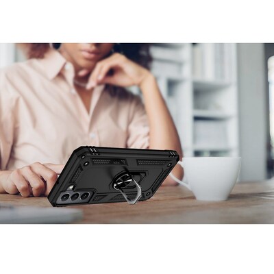 SaharaCase Military Kickstand Series Case for Samsung Galaxy S22+, Black (CP00209)