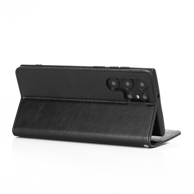 SaharaCase Folio Wallet Case for Samsung Galaxy S22 Ultra, Black (CP00218)