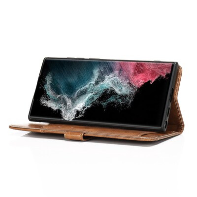 SaharaCase Folio Wallet Case for Samsung Galaxy S22 Ultra, Brown (CP00219)