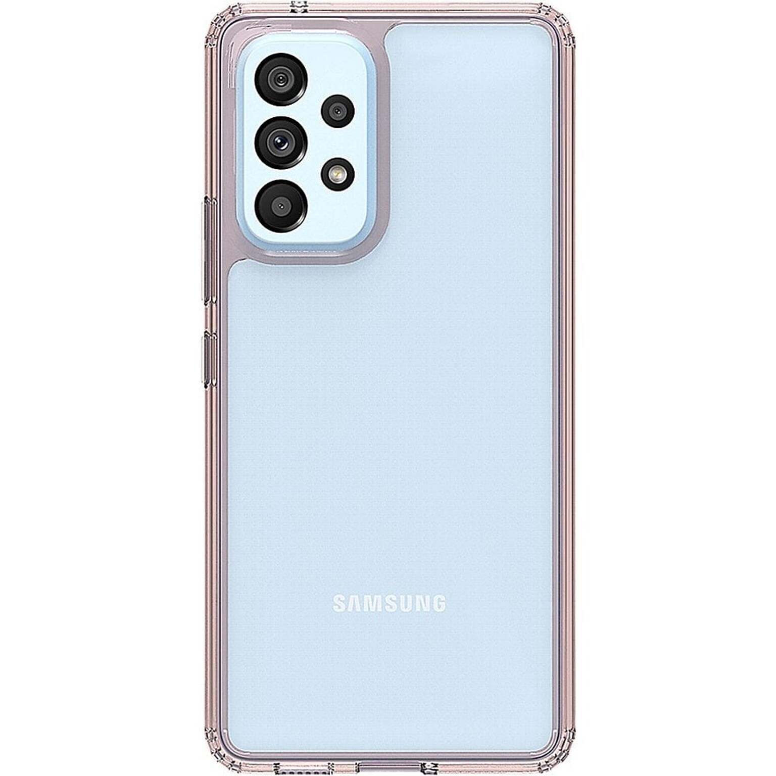 SaharaCase Hybrid-Flex Hard Shell Case for Samsung Galaxy A53 5G, Clear/Rose Gold (CP00221)