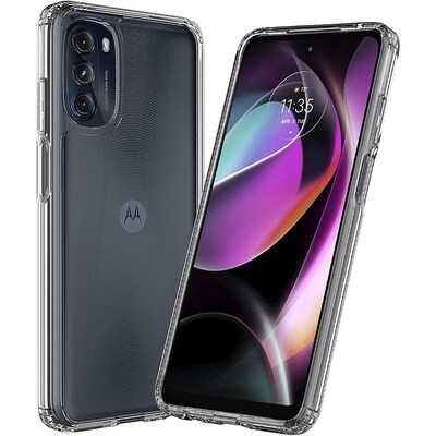 SaharaCase Hybrid-Flex Hard Shell Series Case for Motorola Moto G 5G (2022), Clear (CP00240)