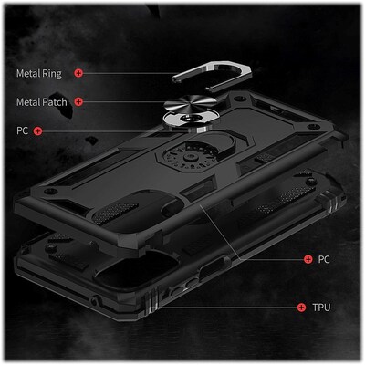 SaharaCase Military Kickstand Case for Motorola G Stylus 4G 2022, Black (CP00248)