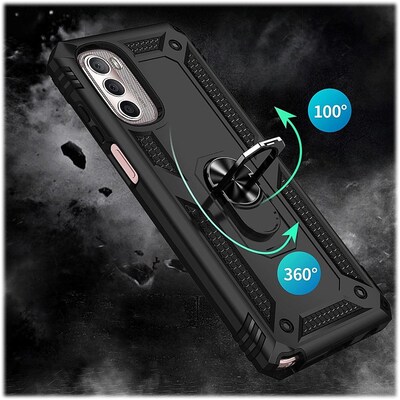 SaharaCase Military Kickstand Case for Motorola G Stylus 4G 2022, Black (CP00248)