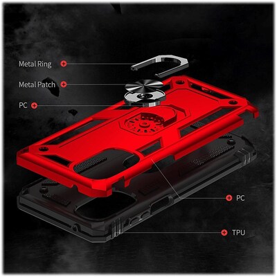 SaharaCase Military Kickstand Case for Motorola G Stylus 4G 2022, Red (CP00249)