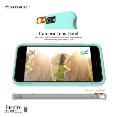 SaharaCase Inspire Series Case for Apple iPhone 7, 8, SE (3rd Generation 2022), Teal (CP00276)