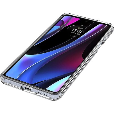 SaharaCase Hybrid-Flex Hard Shell Case for Motorola Edge+ 2022, Clear (CP00279)