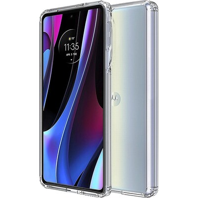 SaharaCase Hybrid-Flex Hard Shell Case for Motorola Edge+ 2022, Clear (CP00279)